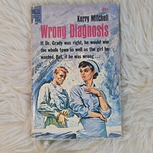 Vintage 1962 “Wrong Diagnosis” Dell 1st Printing Medical Drama Pulp Paperback